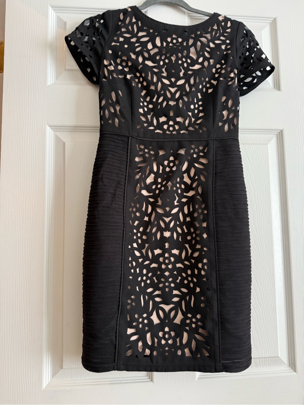 Maeve Black Laser-Cut Mini Dress - Picture 3 of 7